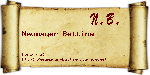 Neumayer Bettina névjegykártya